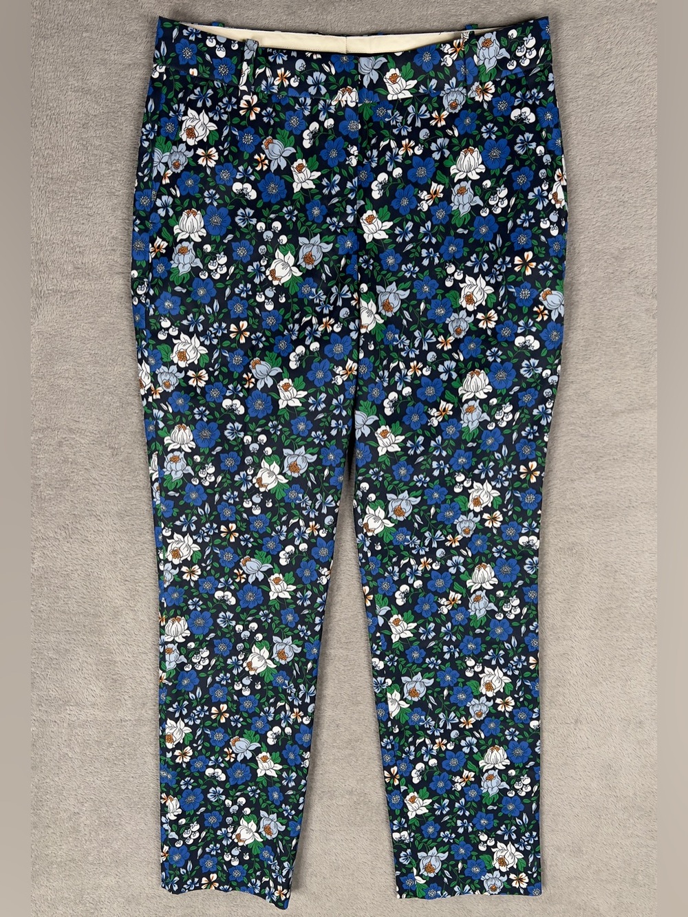 Tory Burch Sport Floral Straight Leg Pants Women's Size 4 Trousers Golf Walking